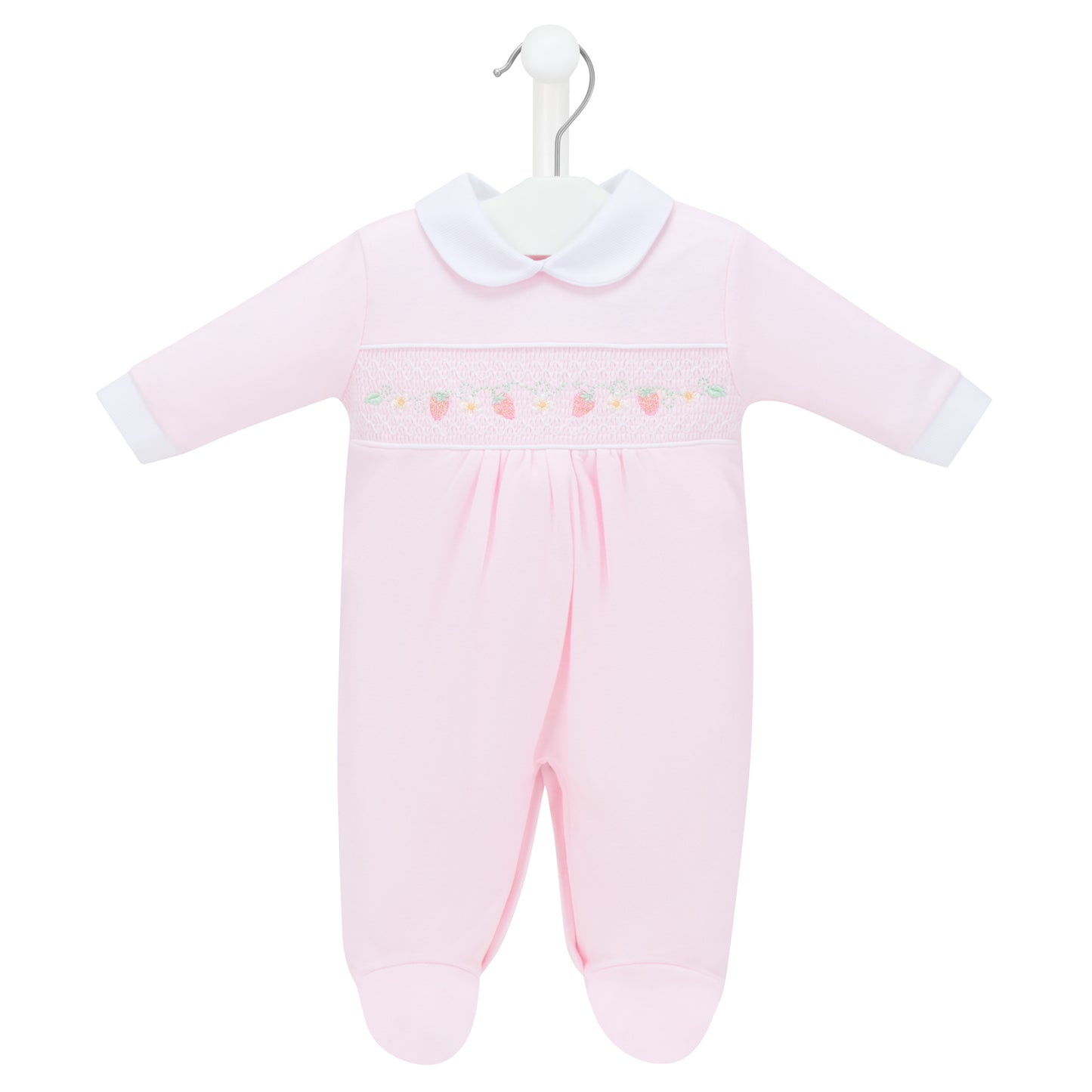 Baby girls sleepsuit wit strawberry pattern
