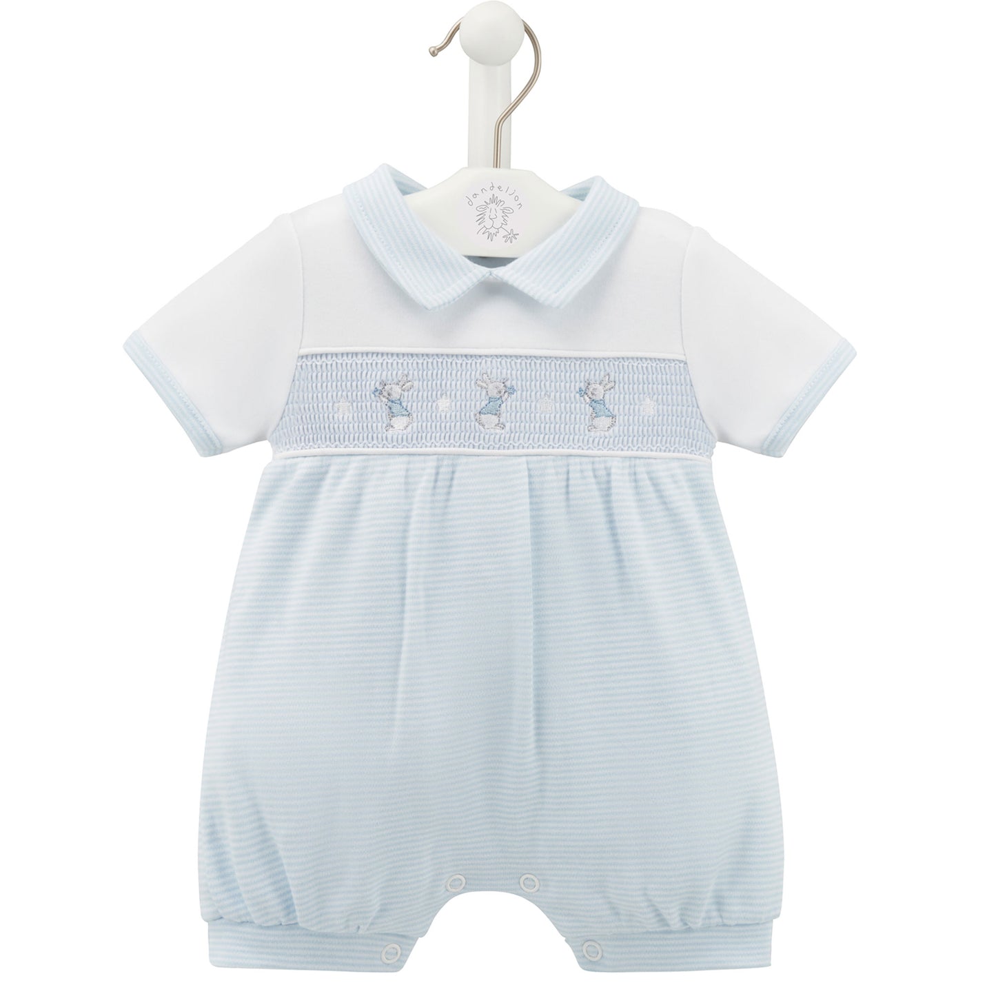 baby boys romper with rabbits easter