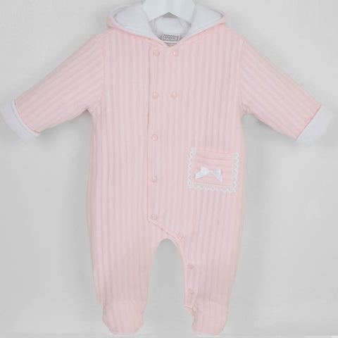 baby girls pink pex snowsuit