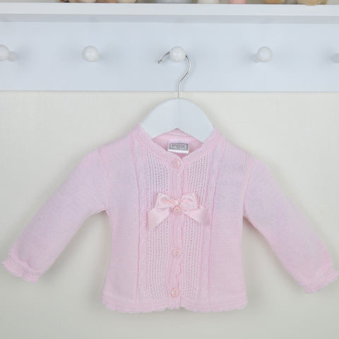 pink pex baby girl cardigan