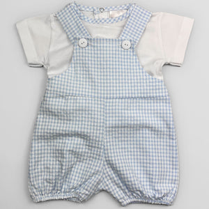 baby boys checkered dungarees