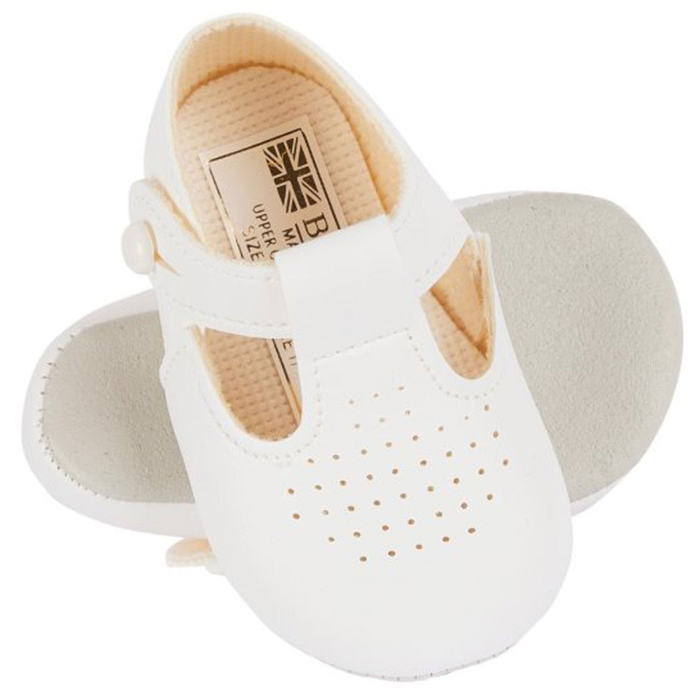 Baby Boy  Shoes - White Crib Shoes