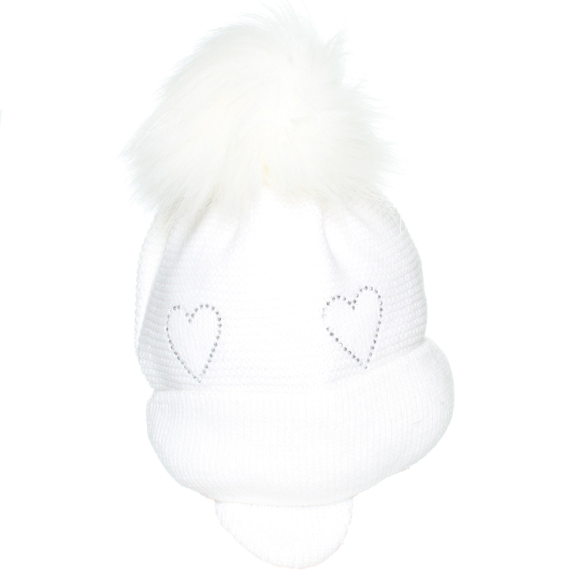 girls white pom pom hat baby little sweethear little nosh