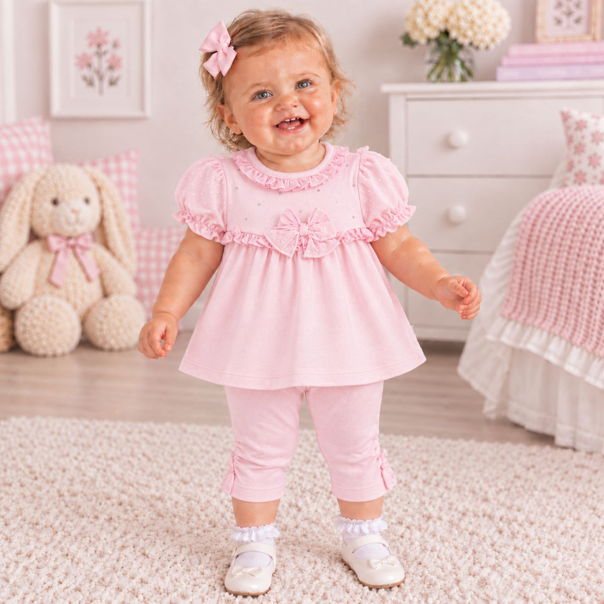 baby girl pink legging set
