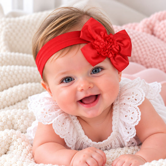 baby girl red haedband