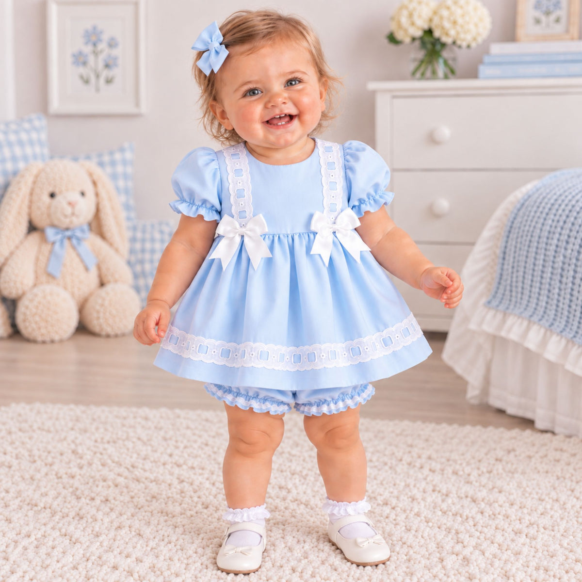 blue baby girl dress