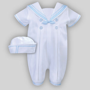 baby boys sarah louise christening sailor outfit with hat