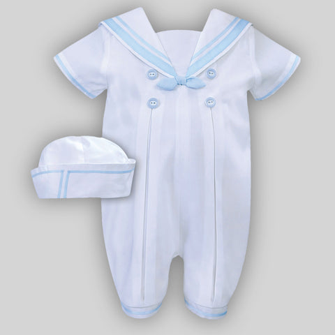 baby boys sarah louise christening sailor outfit with hat