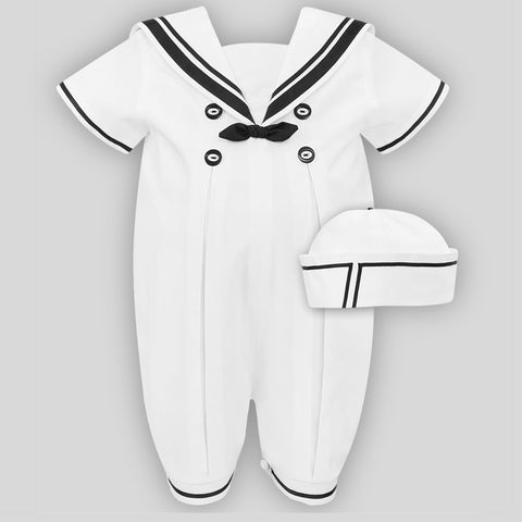 baby boys white sailor sarah louise outfit