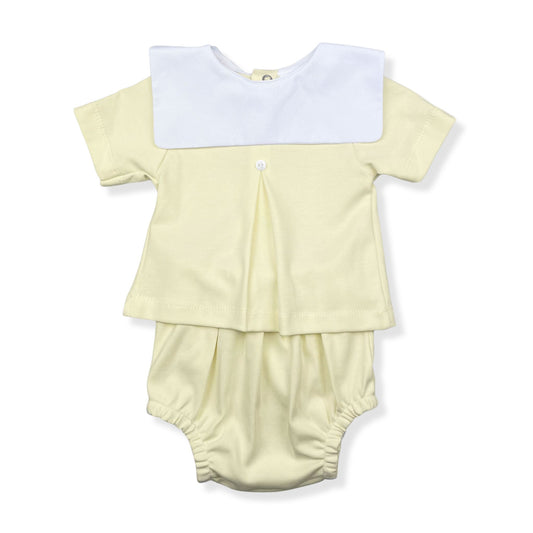baby unisex yellow summer outfit