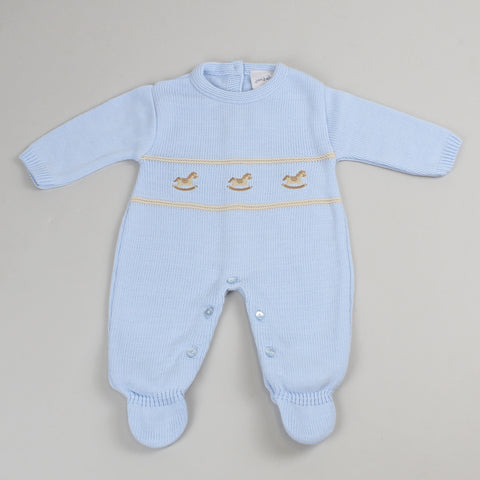 baby boys all in one knitted outfit 