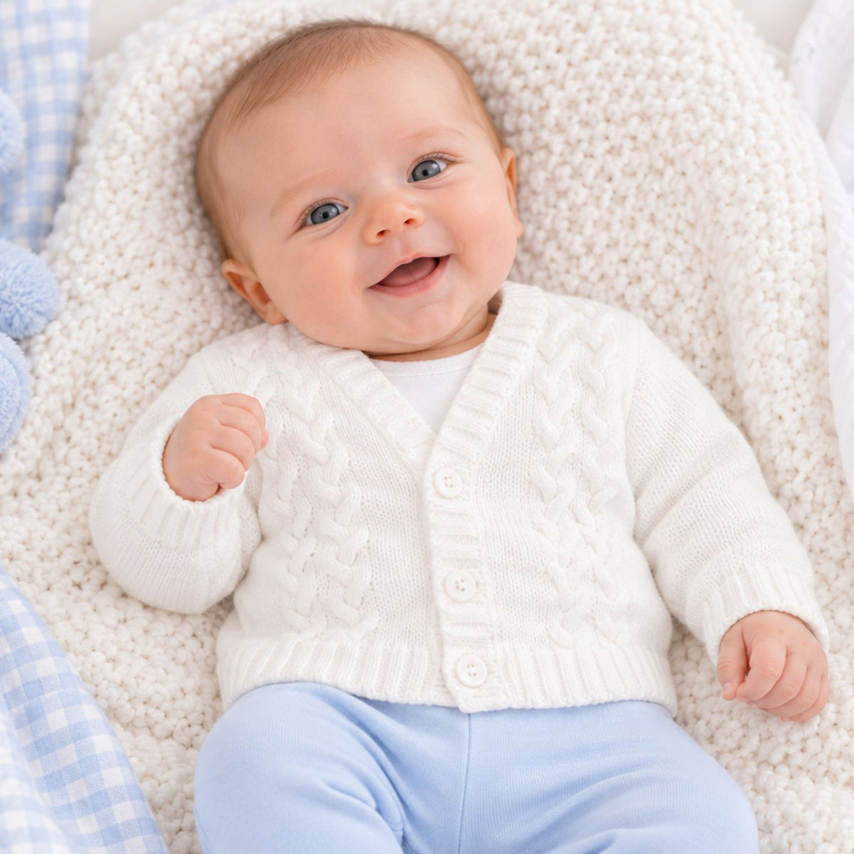 baby white cardigan