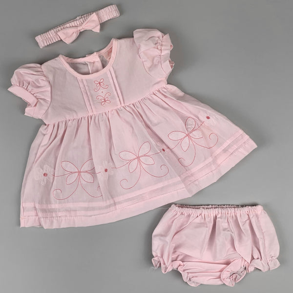 BABY GIRLS PINK SUMMER THREE PIECE OUTFIT