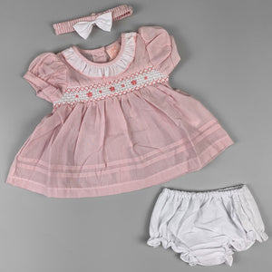 PINK BABY GIRLS SUMMER DRESS striped