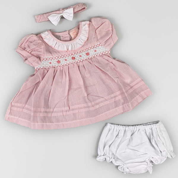 PINK BABY GIRLS SUMMER DRESS striped