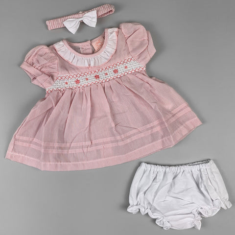 PINK BABY GIRLS SUMMER DRESS striped