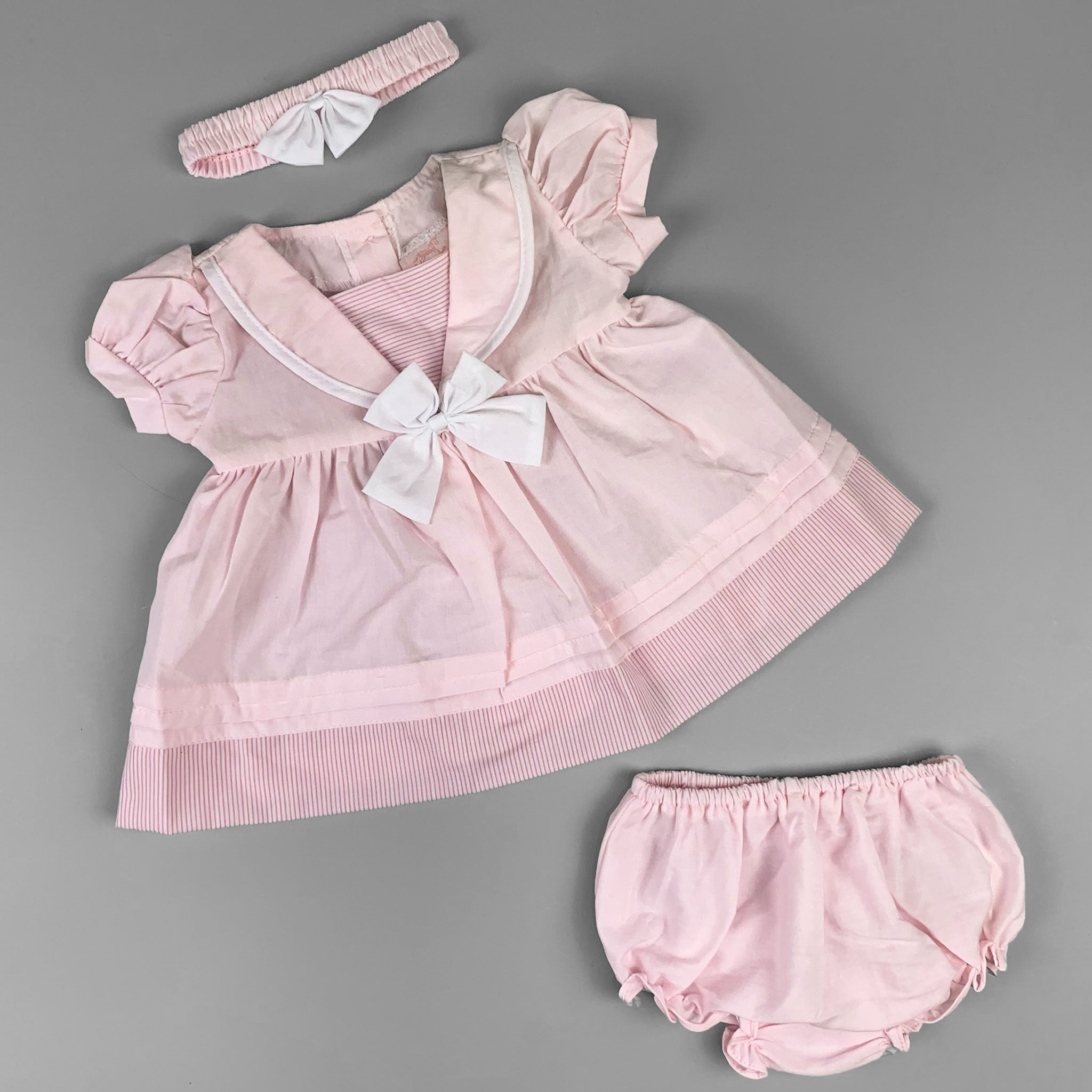 baby girls pink salor dress headband and pants