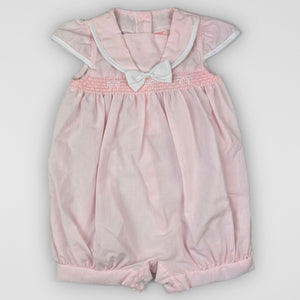 baby girls pink cotton summer romper