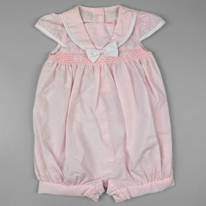 baby girls pink cotton summer romper