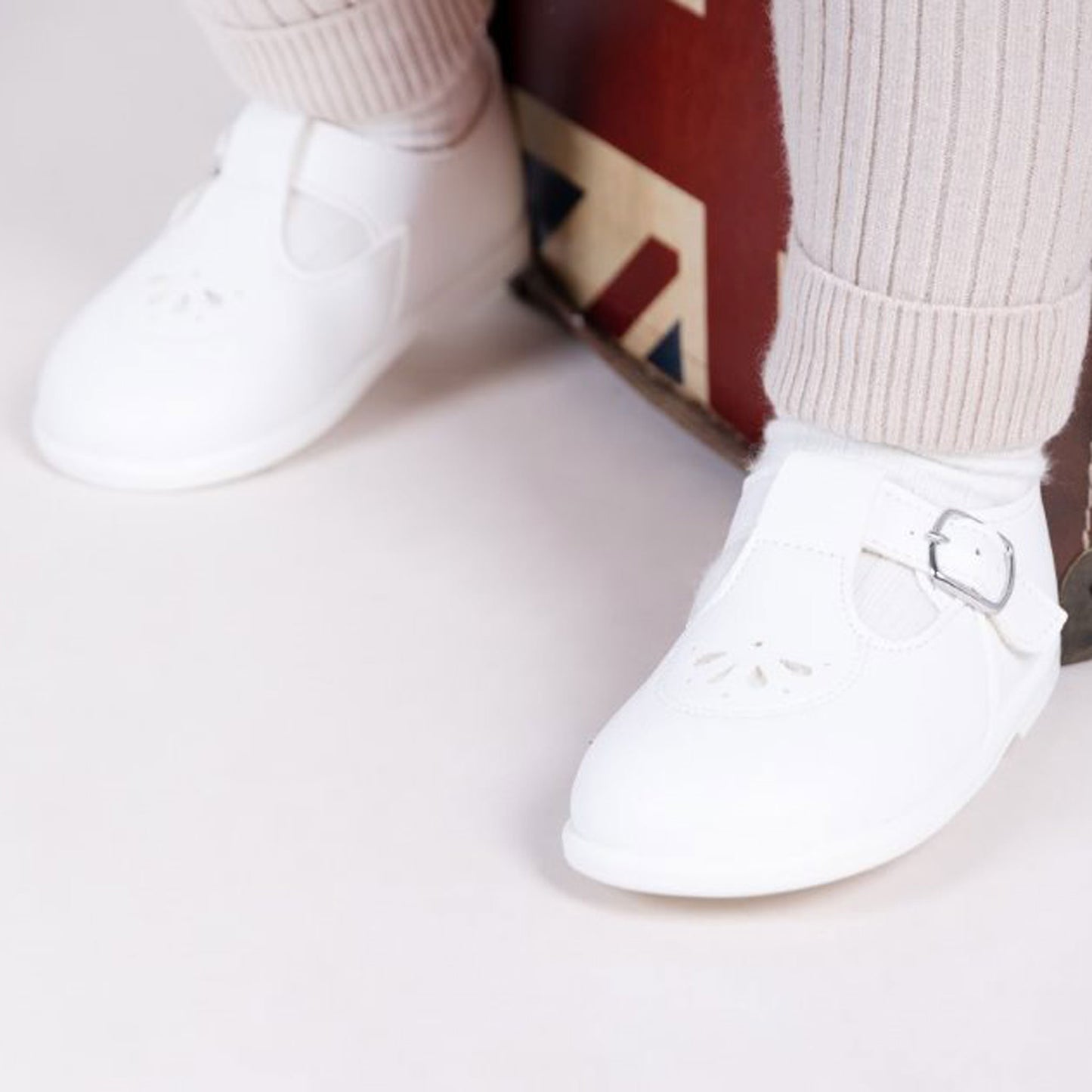 Baypods First Walker Shoes - Hard Sole White T Bar