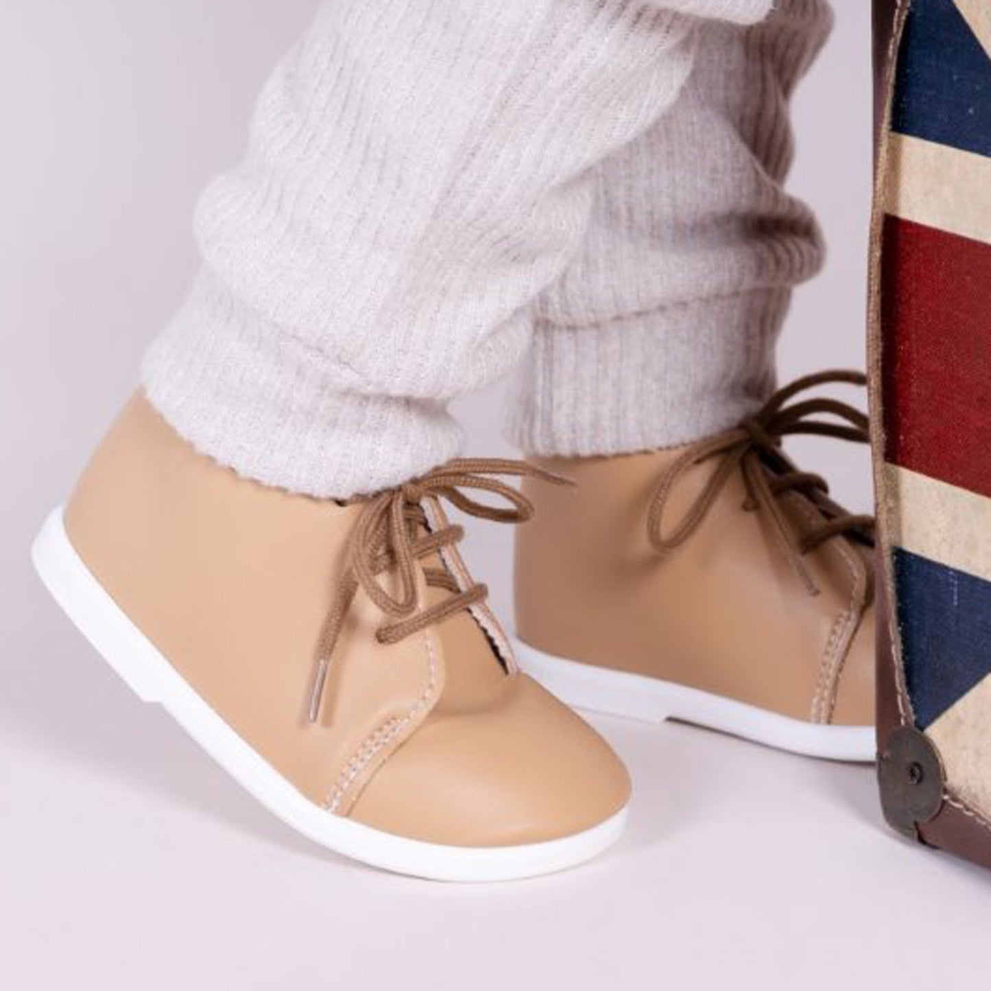 Unisex Baby Beige Hard Sole Baypods Boots – Lace-Up Traditional Style