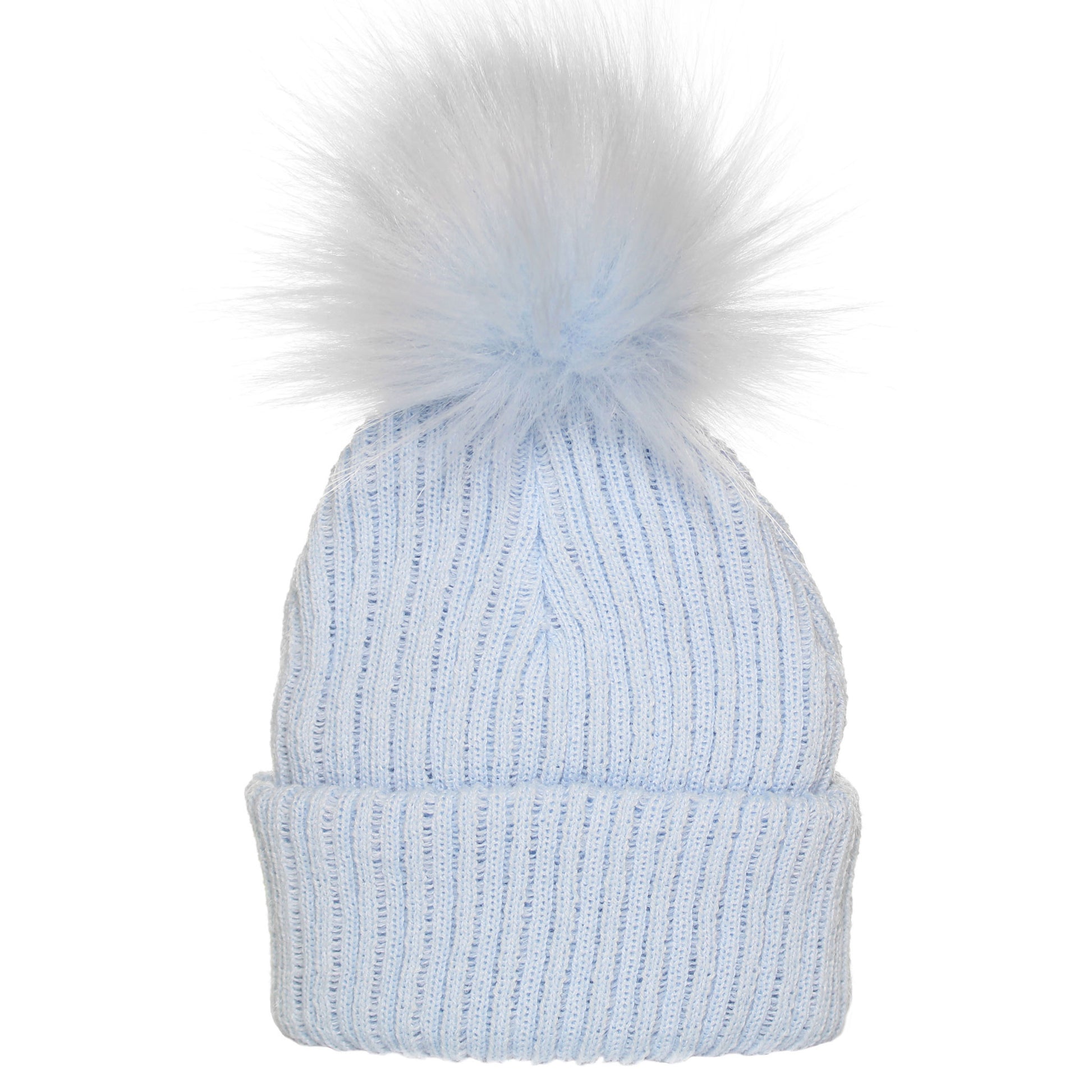 Baby Boy Hat Pastel Blue Bobble Hat – Lullaby Lane Baby Shop