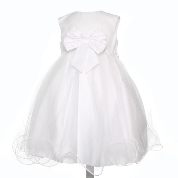 baby girls white christening dress