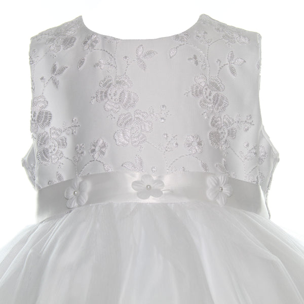 Baby Girls White Christening Dress - Occasion Wear