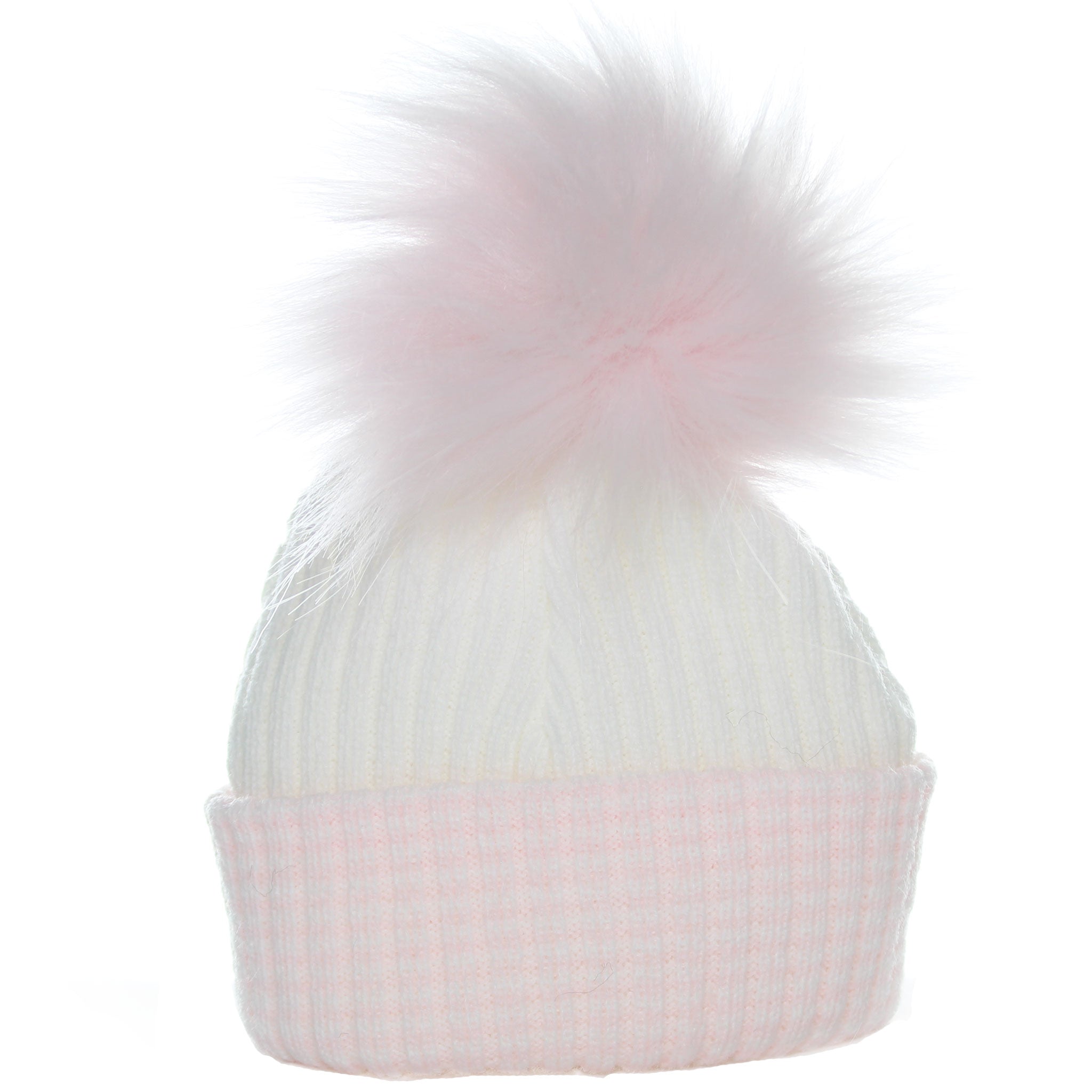 newborn fur bobble pom pom hat baby