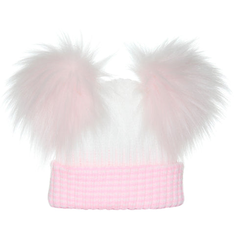 baby girls pink waffle newborn hat