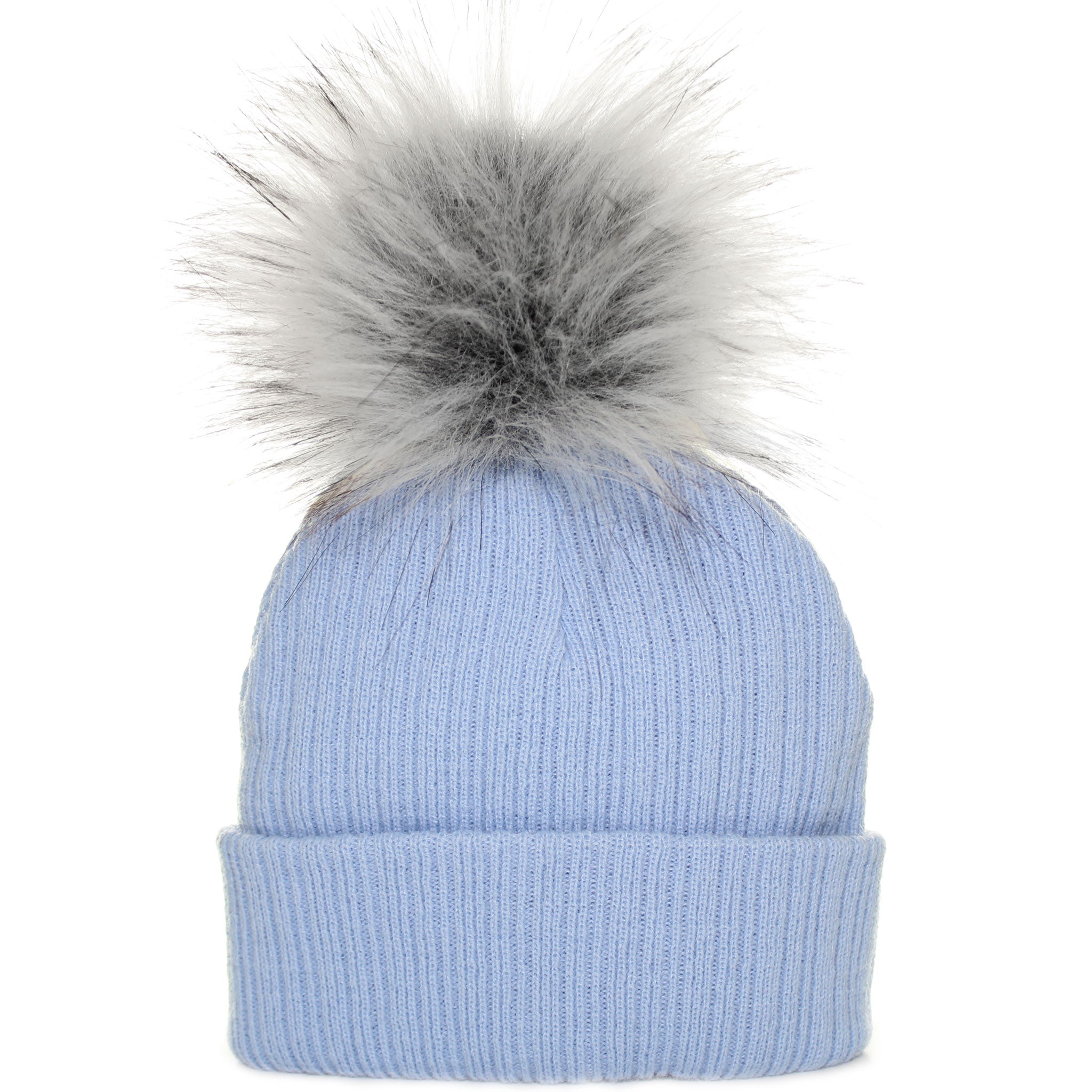baby boys blue pom hat