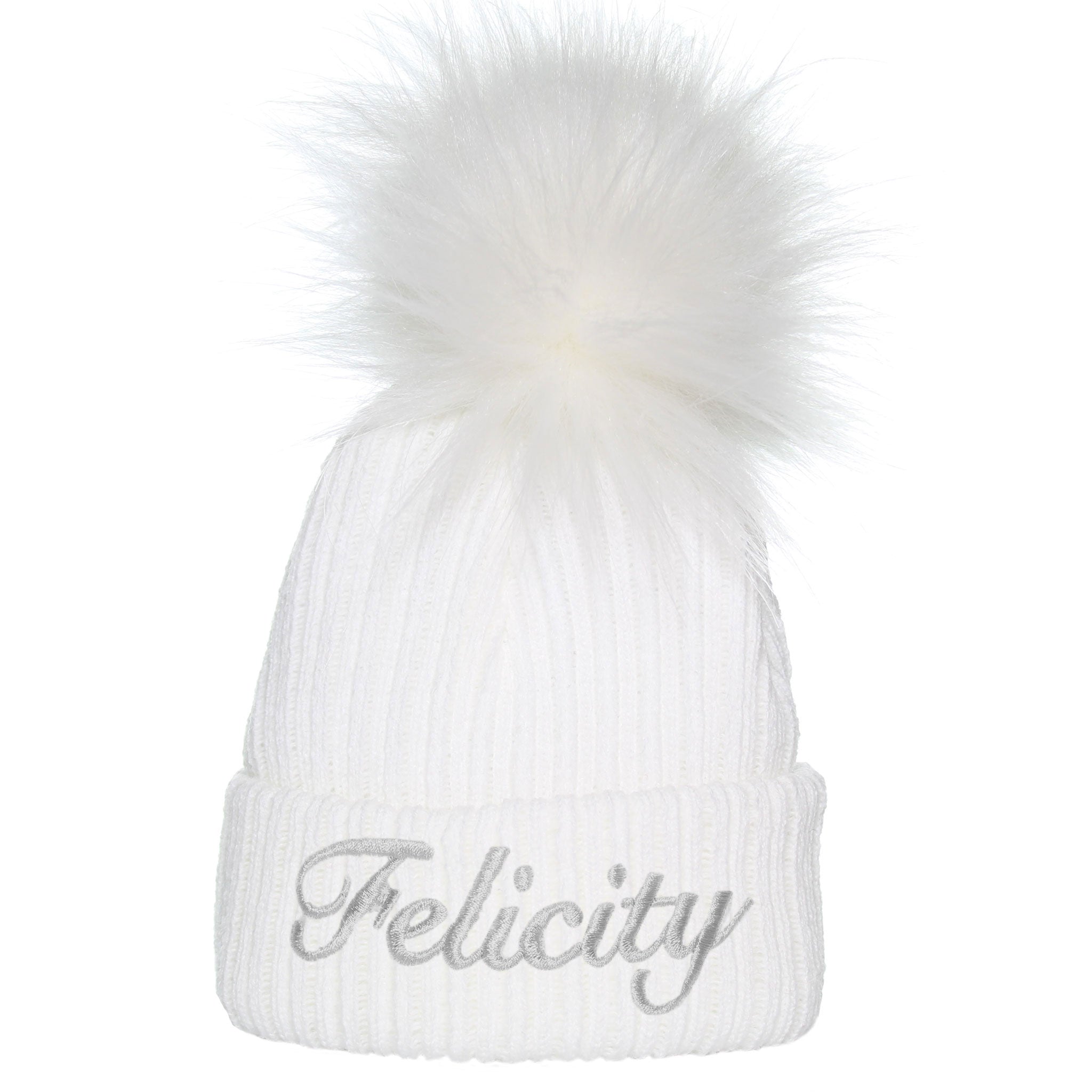 personalised baby white hat