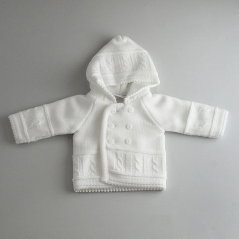 baby knitted cardigan with hood unisex