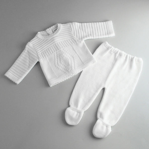 baby unisex knitted two piece outfit 
