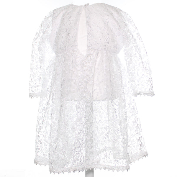 baby girls white christening dress