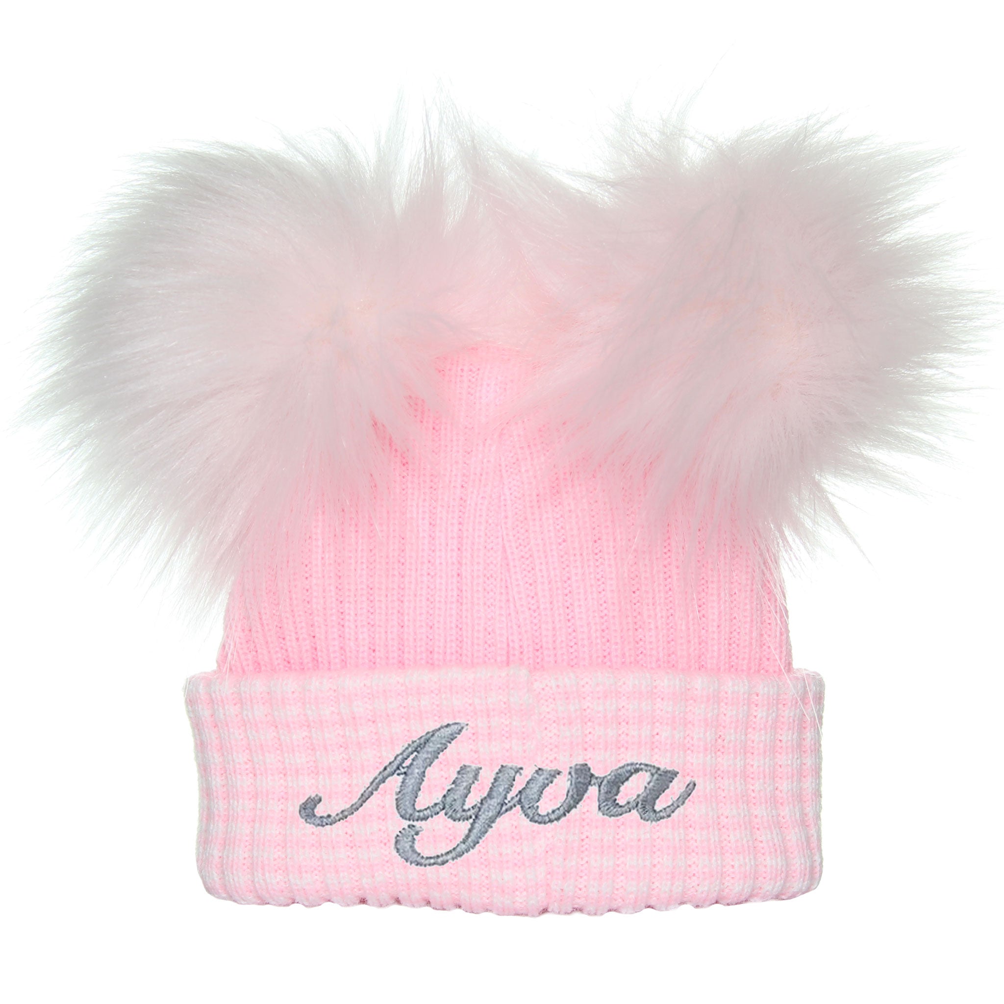 baby girl pink newborn waffle hat