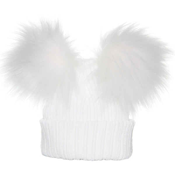 pastel white baby unisex hat