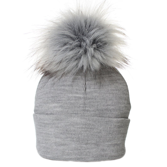 gry toddler kids pom hat