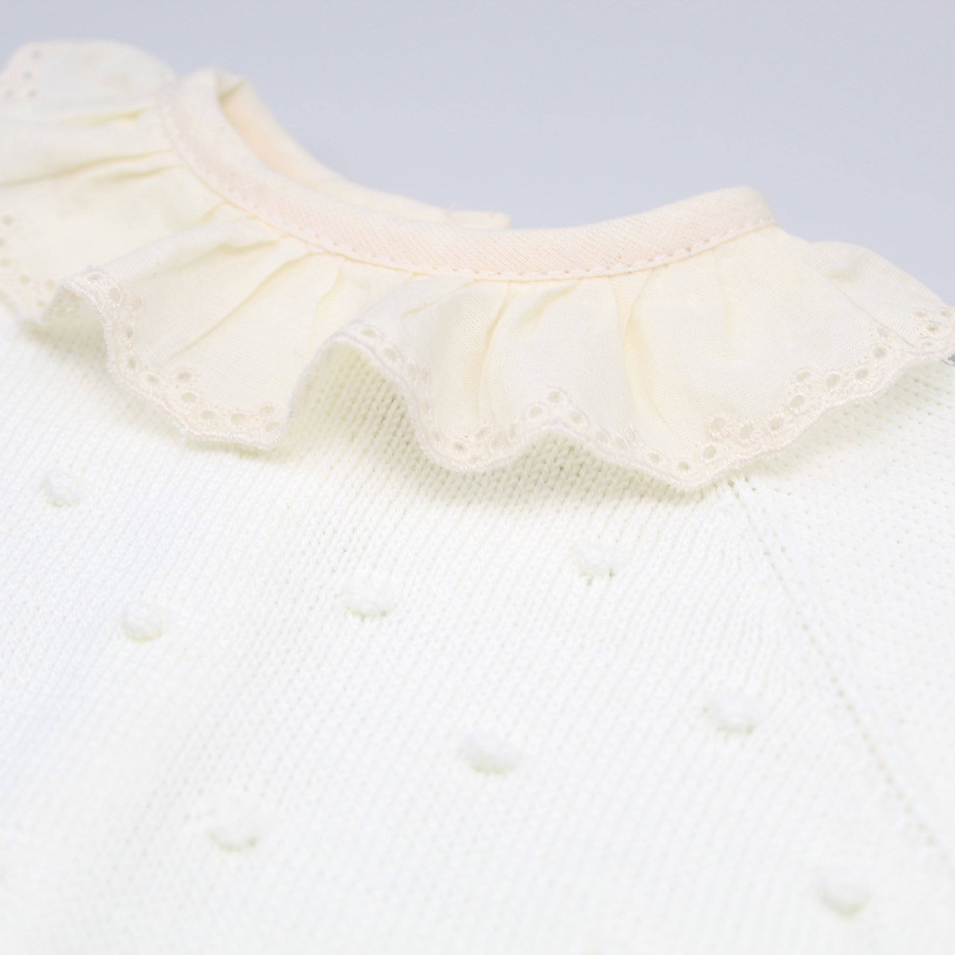 baby knitted girls cream outfit
