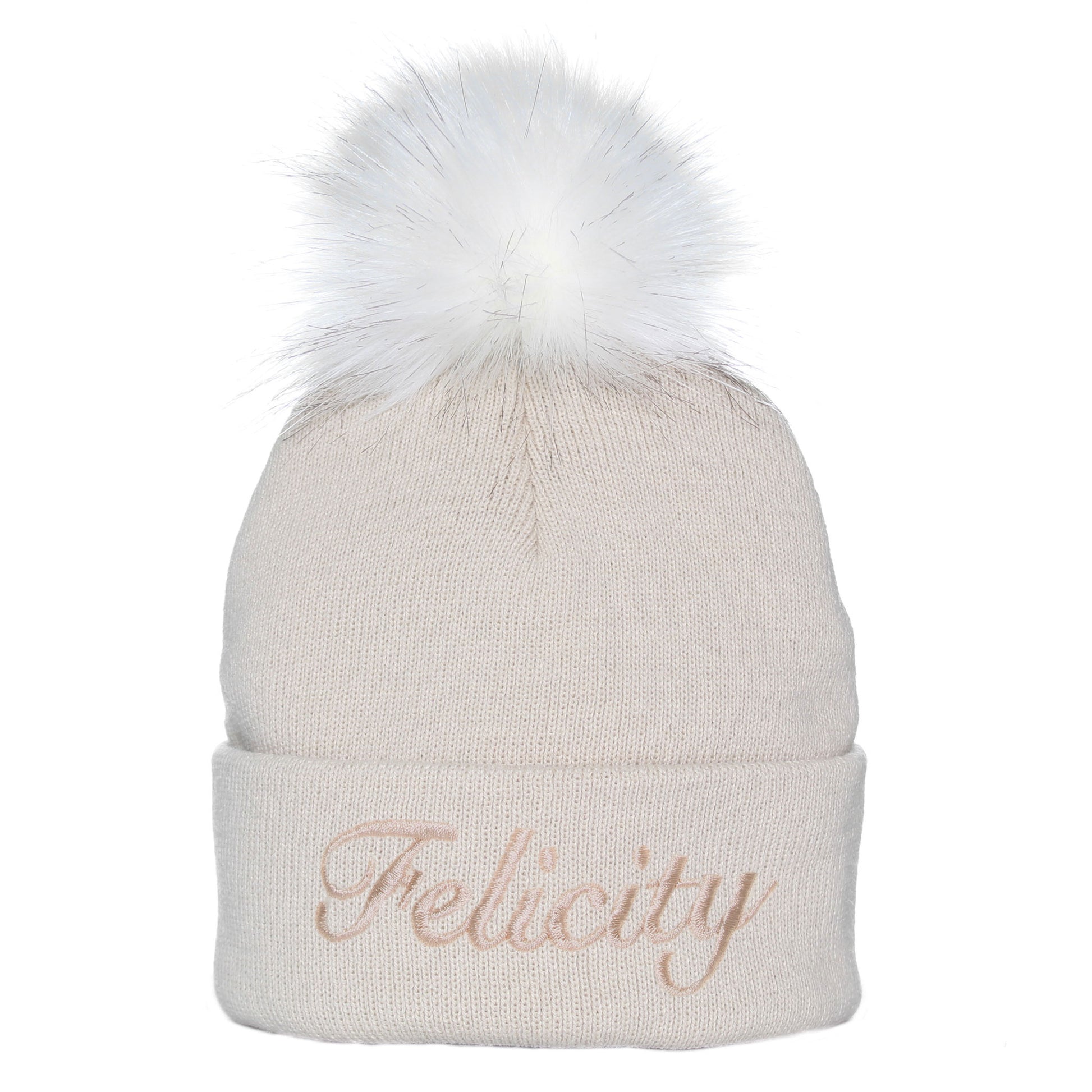 baby unisex personalized beige hat