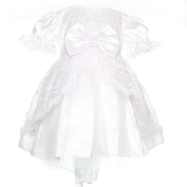 baby girl white christening dress