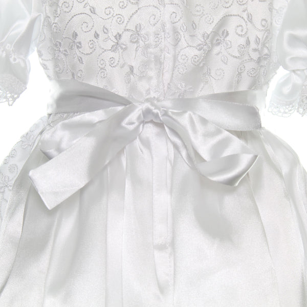 Baby Girls Christening Dress with Headband and Bloomers