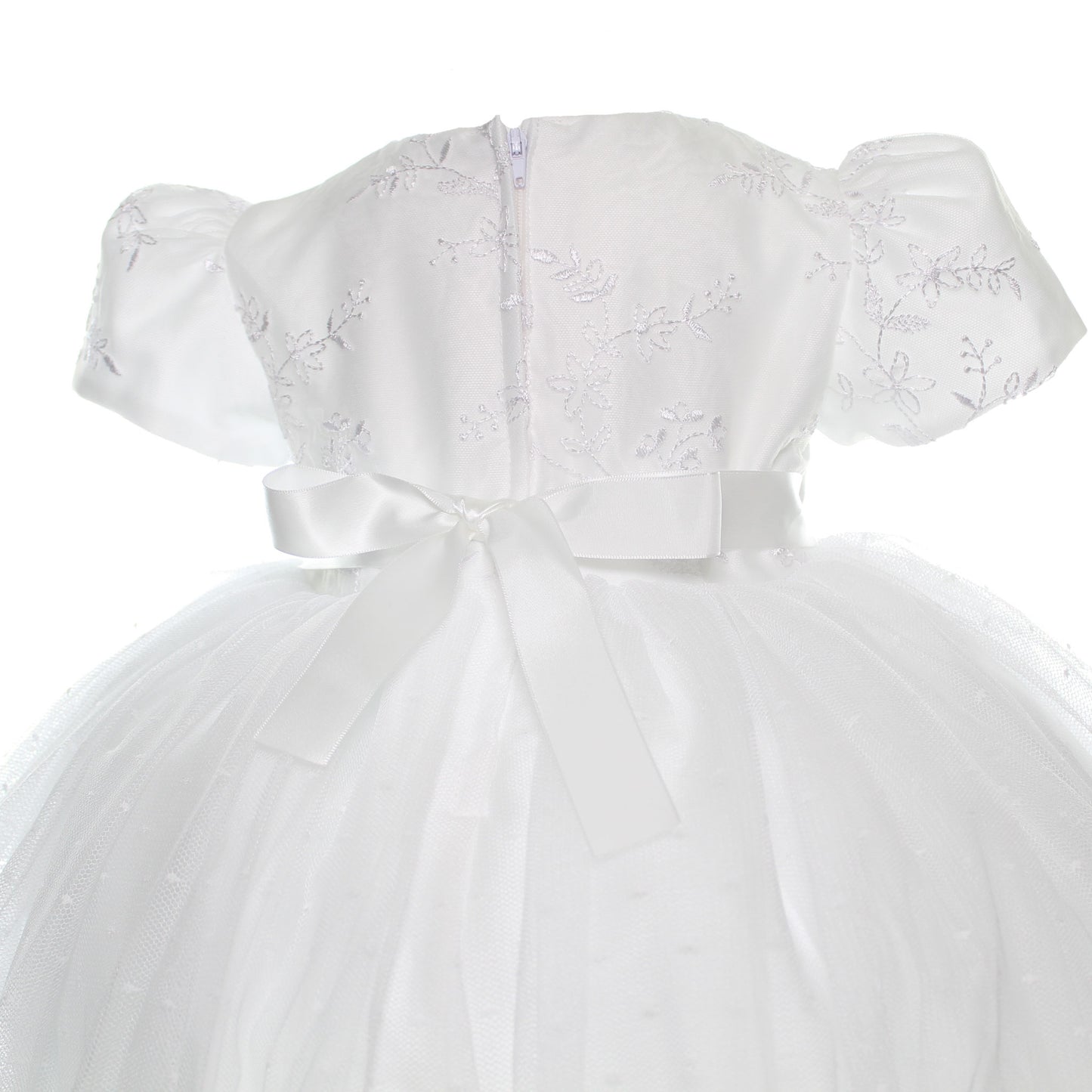 Baby Girls  Christening Dress - White Occasion Dress