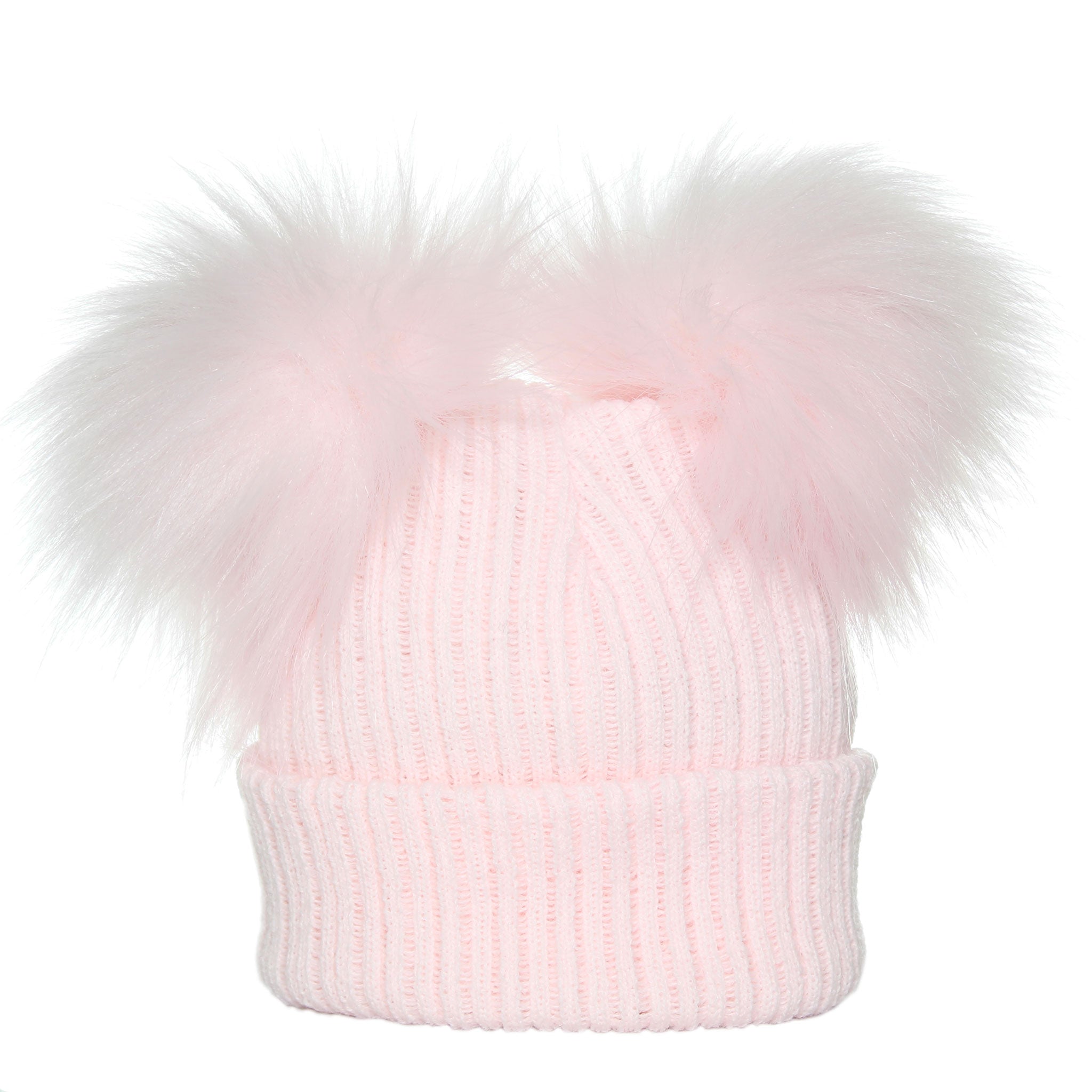 baby girl pink pom hat