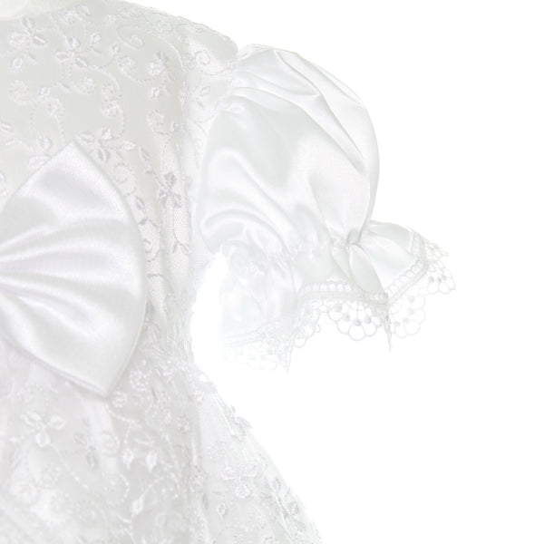 Baby Girls Christening Dress with Headband and Bloomers