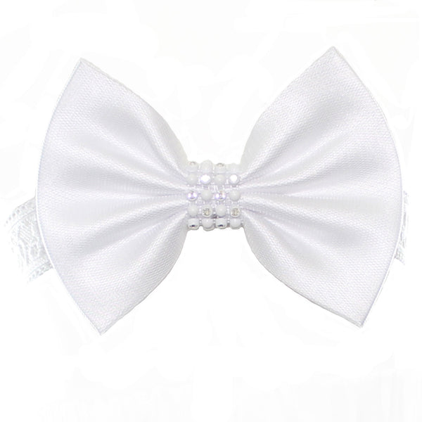Baby Girls Christening Dress with Headband and Bloomers