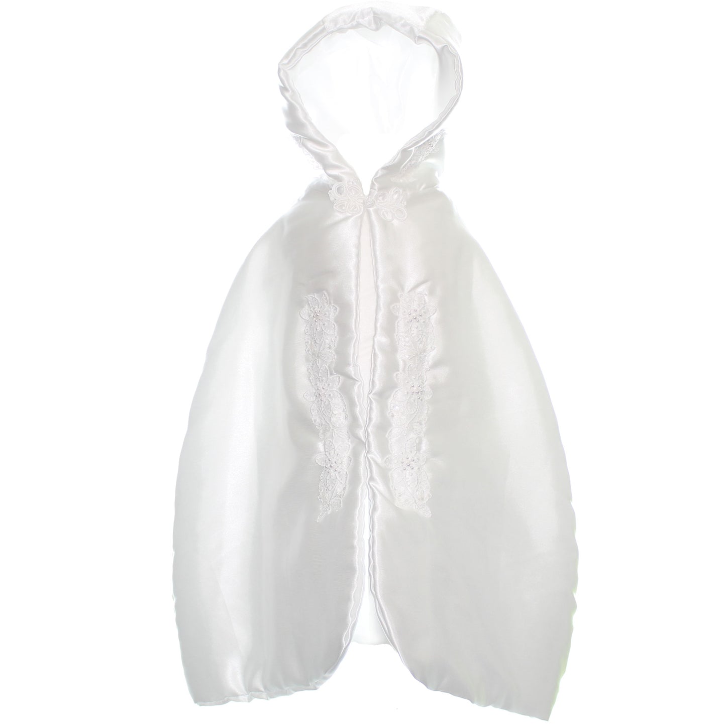 Christening Cape -Baby Girl Baptism Cape with Hood