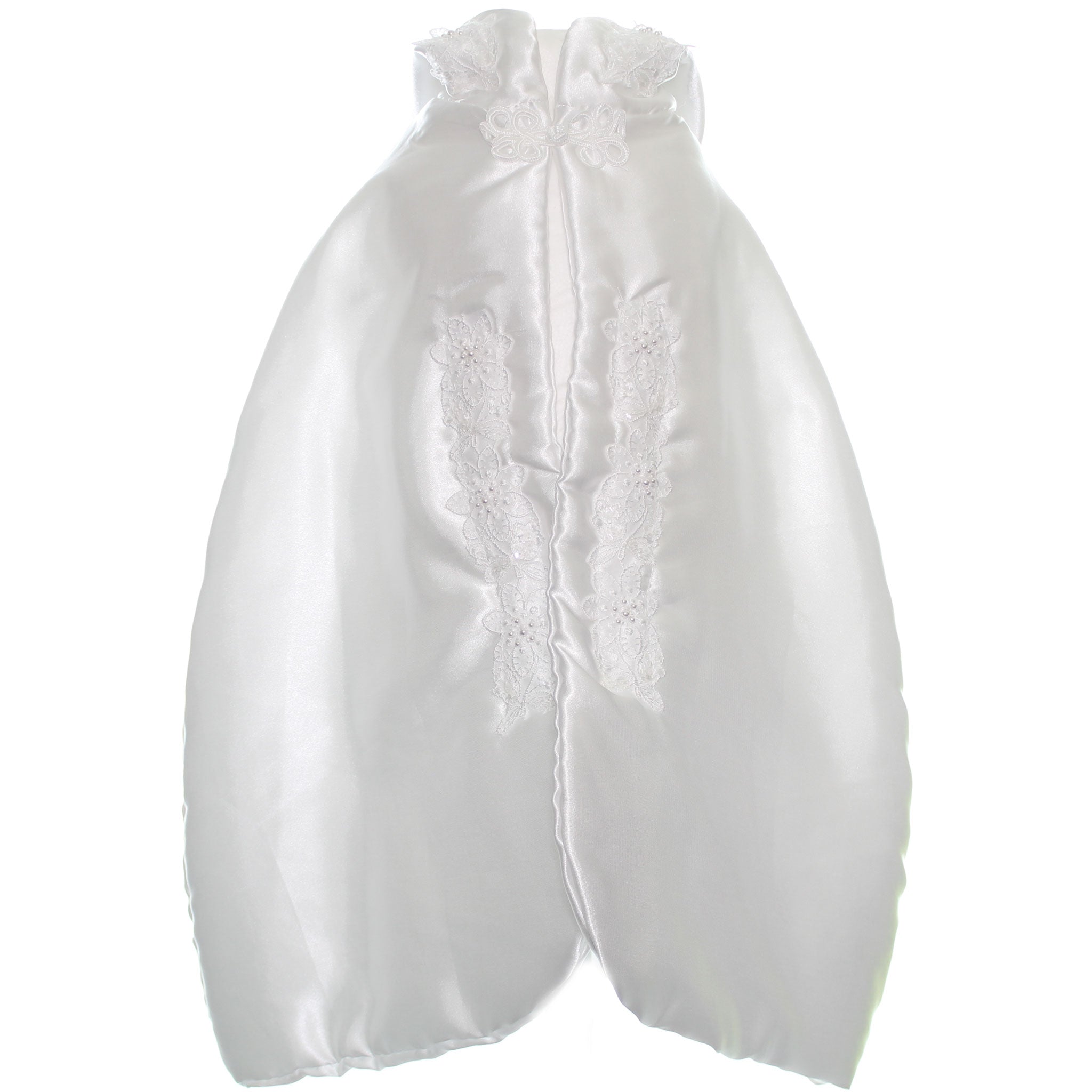Christening Cape -Baby Girl Baptism Cape with Hood