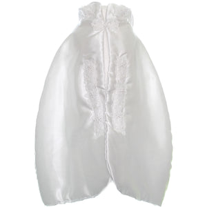 Christening Cape -Baby Girl Baptism Cape with Hood