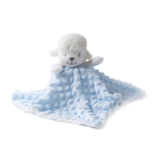 baby boys blue comforter plush lamb